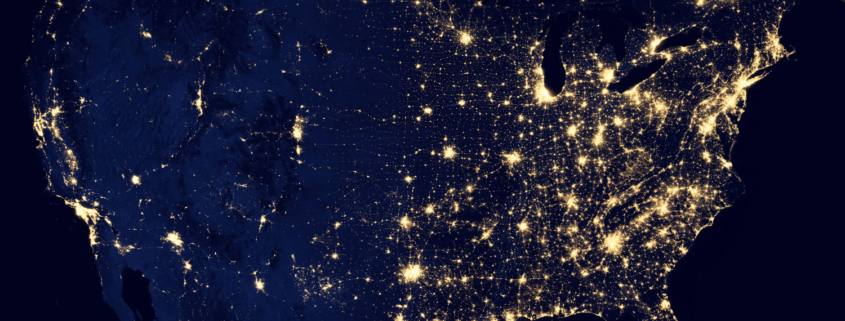 United States View From Space at night